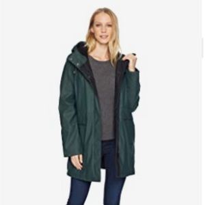 Hooded Fleece-Lined Rain Coat
